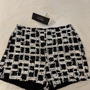 Ark & Co black and white sequins shorts never worn